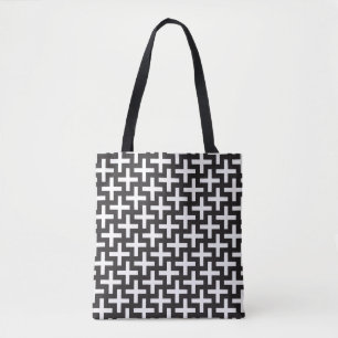 Bolsa Tote Um b&w modela feito com "mais" o sinal