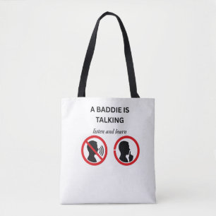 Bolsa Tote Um Bandido Está Falando Ouça e Aprenda Meme - Irôn