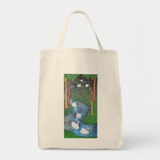 Bolsa Tote Um bando de sete pântanos-a-natação (Frente)