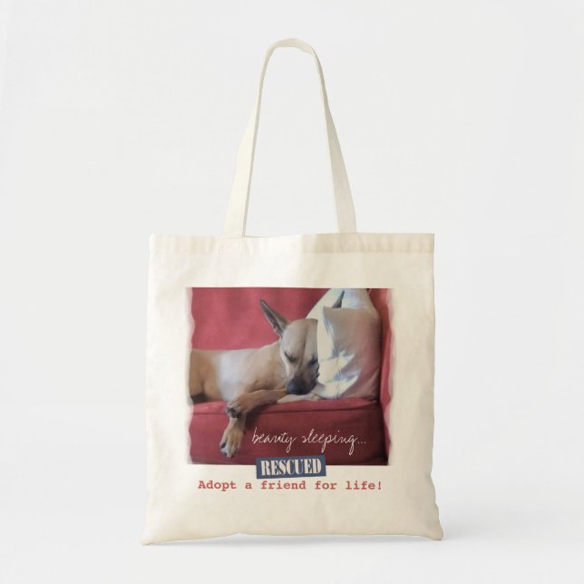Bolsa Tote Um belo sapo-de-cão adormecido (Frente)
