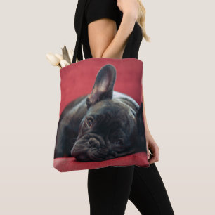 Bolsa Tote Um buldogue francês novo que encontra-se em um
