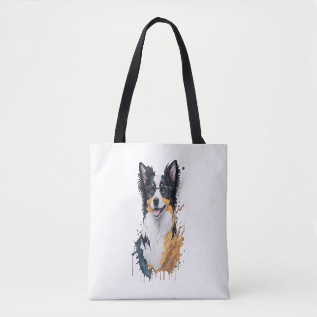 Bolsa Tote Um cachorro bonito Border Collie (Frente)