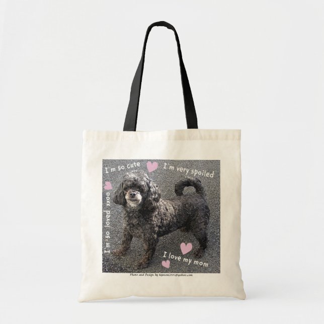Bolsa Tote Um cão pequeno, estragado bonito (Frente)