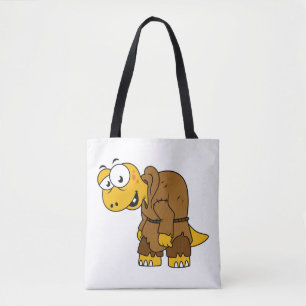 Bolsa Tote Um Cartoon Dinossaur Hunchback.