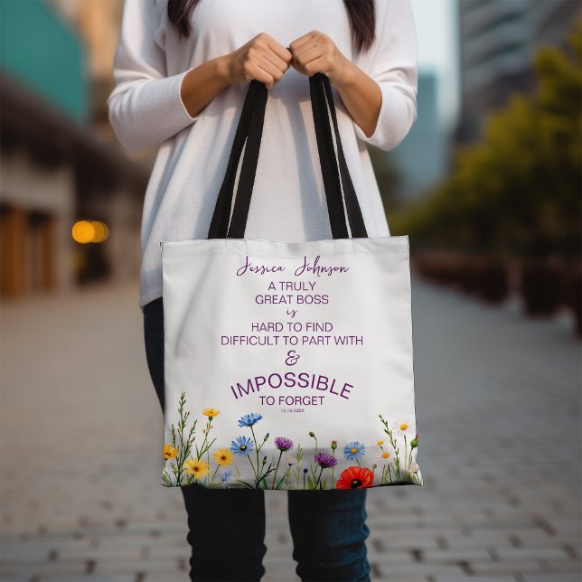 Bolsa Tote Um Chefe Realmente Ótimo Floral para Mulher (Criador carregado)