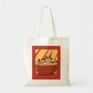 Bolsa Tote Um Cheio de Bowl de Noodles e Kittens