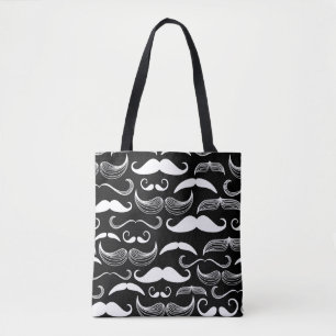 Bolsa Tote Um clube dos cavalheiros. Teste padrão do bigode