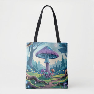 Bolsa Tote Um Cogumelo Roxo