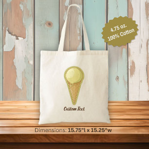 Bolsa Tote Um cone do sorvete da bola