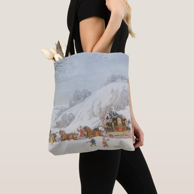 Bolsa Tote Um correio na neve profunda (Close Up)
