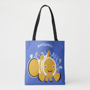 Bolsa Tote Um desenho animado de animação de peixe-palhaça