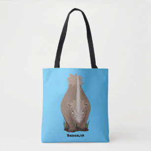 Bolsa Tote Um desenho animado de Rinoceronte elasmotherium