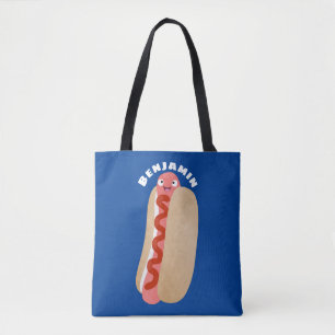 Bolsa Tote Um desenho animado e engraçado de Weiner