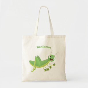 Bolsa Tote Um desenho animado verde-giro