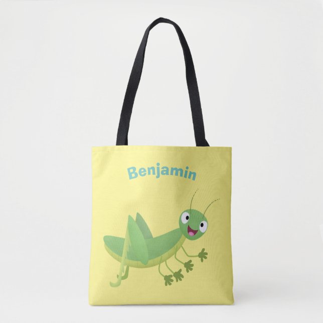Bolsa Tote Um desenho animado verde-giro (Frente)