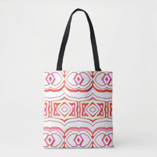 Bolsa Tote Um design clássico vermelho e branco de tendência 