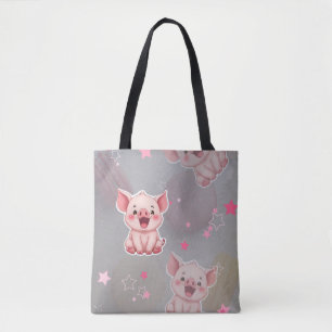 Bolsa Tote Um dia alegre para o Piggy