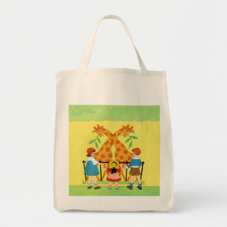 Bolsa Tote Um dia no jardim zoológico