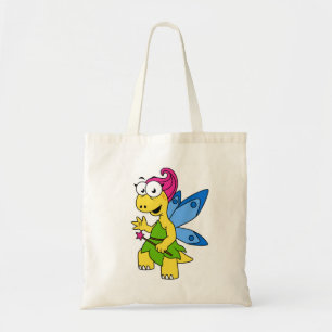 Bolsa Tote Um Dinossauro Fairysaur De Cartoon.