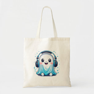 Bolsa Tote Um fantasma com fones de ouvido