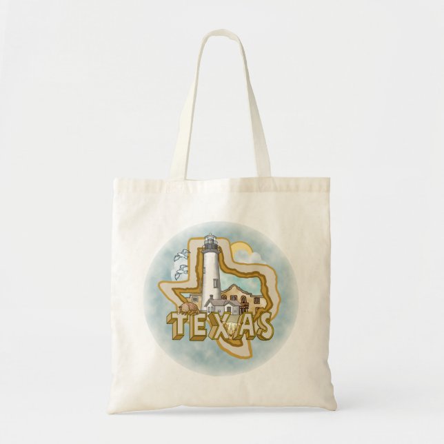 Bolsa Tote Um Farol no Texas (Frente)