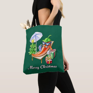 Bolsa Tote Um Feliz Natal em Sunshade e Tree