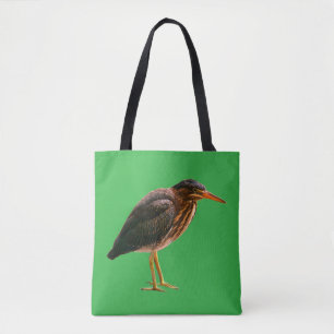 Bolsa Tote Um Garça-verde jovem (Butorides virescens)