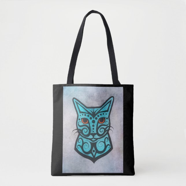 Bolsa Tote Um gato colorido #3 (Frente)