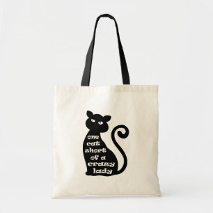 Bolsa Tote Um gato curto de uma senhora louca
