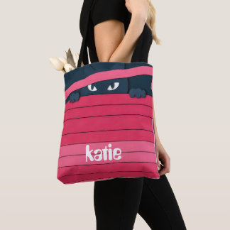 Bolsa Tote Um gato estilizado minimalista