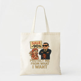 Bolsa Tote Um gráfico humorístico ao estilo cartoon