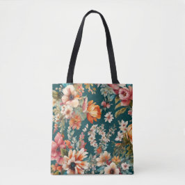 Bolsa Tote Um Incrível Floral de Verão como Pintura