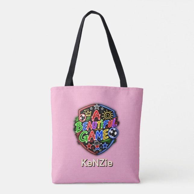 Bolsa Tote Um Jogo Bonito para Crianças (Verso)