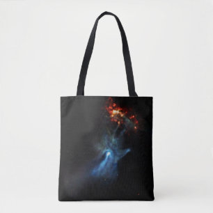 Bolsa Tote Um Jovem Pulsar Mostra Sua Mão