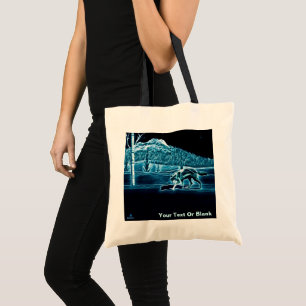 Bolsa Tote Um Lobo Na Neve