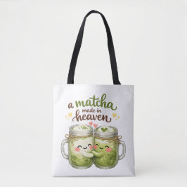 Bolsa Tote Um Matcha Feito no Céu Fofo Pun Engraçado