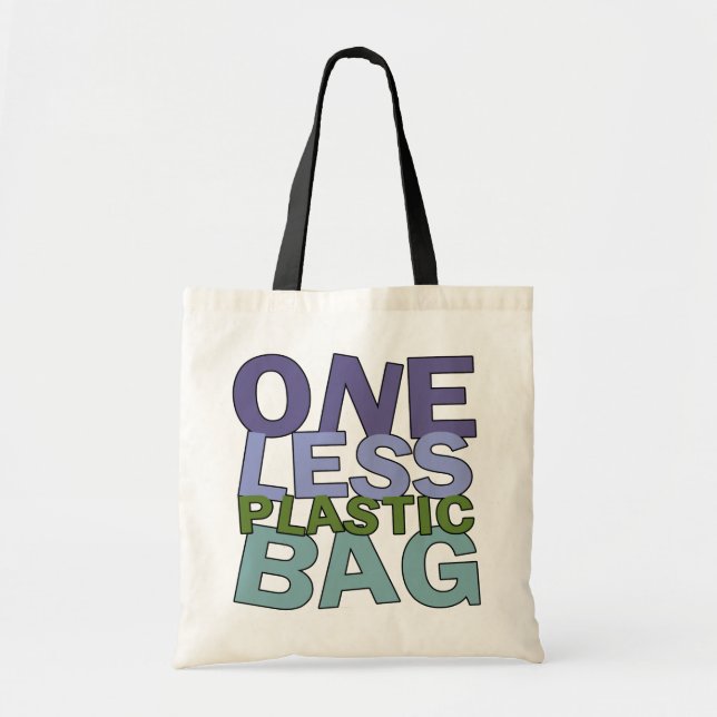 BOLSA TOTE UM MENOS SACO DE PLÁSTICO (Frente)