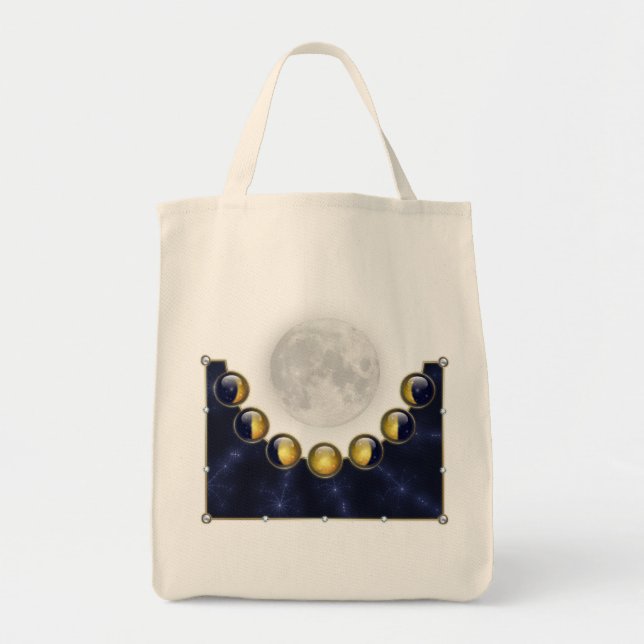 Bolsa Tote Um mês na vida da sacola de lua (Frente)