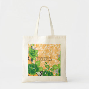 Bolsa Tote Um motivo decorativo que mostra ornamentado verde