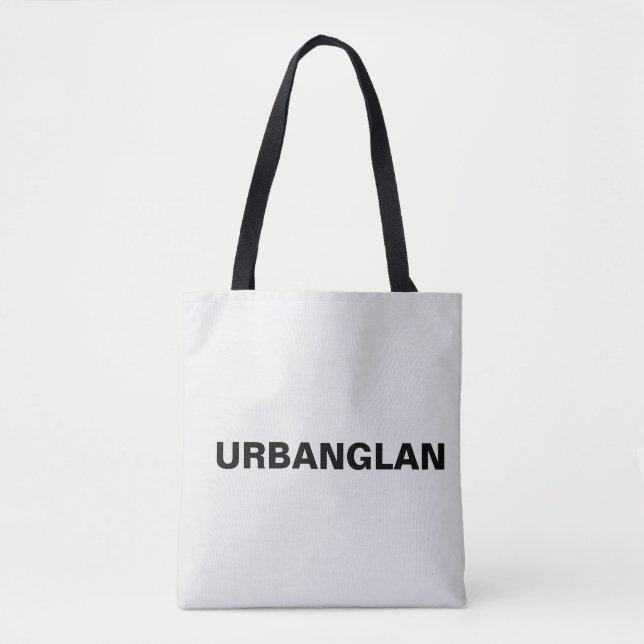 Bolsa Tote Um na moda que tem design de fonte URBANGLAN (Frente)
