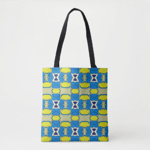 Bolsa Tote Um padrão contínuo de multicores vibrante