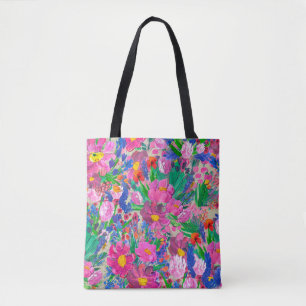 Bolsa Tote Um padrão perfeito com flores bonitas. Watercolo