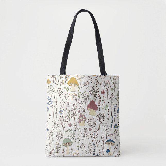 Bolsa Tote Um padrão perfeito. Conjunto de plantas selvagens  (Frente)
