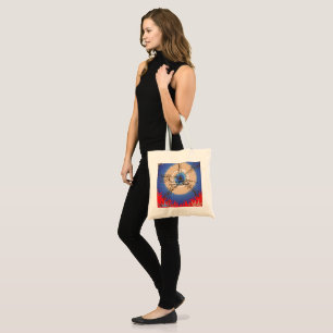 Bolsa Tote Um padrão plural rico que combina toneladas vermel