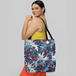 Bolsa Tote Um padrão sem descontinuidades deixa ramos