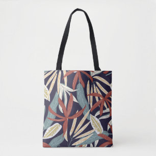 Bolsa Tote Um padrão uniforme criativo com plantas tropicais
