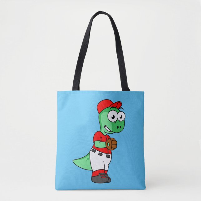 Bolsa Tote Um Paquicéfalossauro Baseball Pitcher. (Frente)
