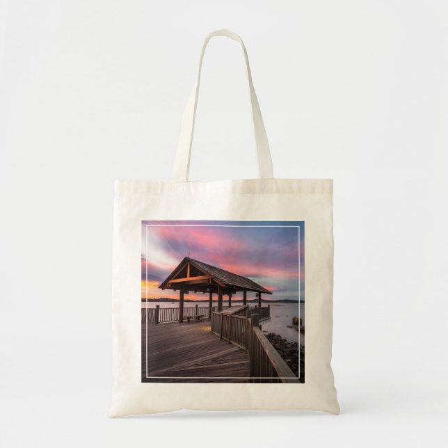 Bolsa Tote Um por do sol bonito (Frente)