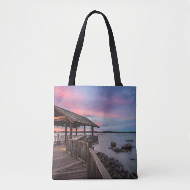 Bolsa Tote Um por do sol bonito (Frente)