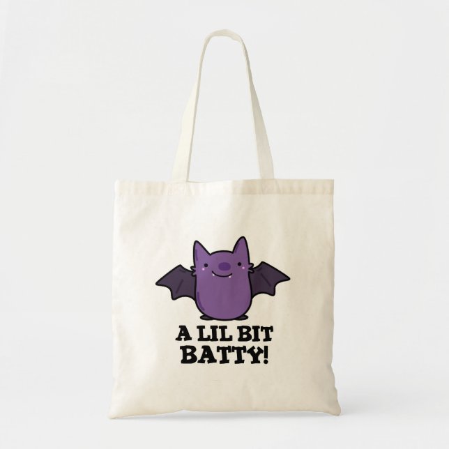 Bolsa Tote Um Pouco Engraçado Bebê Bat Pun (Frente)